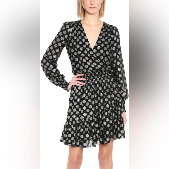Michael Kors printed ruffled wrap dress - Picture 1 of 4